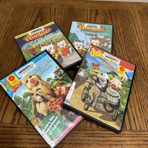 Hurray for Huckle Its Big World Safe & Sound, Jakers School Days in Tara DVDs 📀